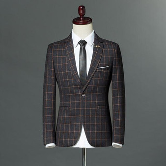 Plaid Men's Blazer