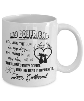 To my boyfriend: Gift for Christmas 2018, Christmas gift ideas for boyfriend, Merry Christmas, boyfriend coffee mug, to my boyfriend coffee mug, best gifts for boyfriend, birthday gifts for boyfriend, boyfriend and girlfriend coffee mug 550