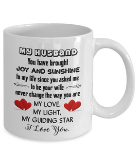 To my husband: Gift for Christmas 2018, Christmas gift ideas for husband, Merry Christmas, husband coffee mug, to my husband coffee mug, best gifts for husband, birthday gifts for husband, husband and wife coffee mug 546