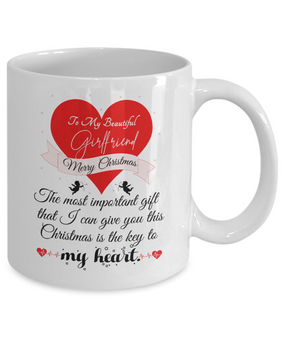 To my girlfriend: Gift for Christmas 2018, Christmas gift ideas for girlfriend, Merry Christmas, girlfriend coffee mug, to my girlfriend coffee mug, best gifts for girlfriend, birthday gifts for girlfriend, boyfriend and girlfriend coffee mug 535