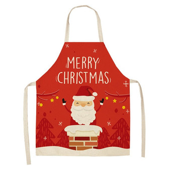 Linen Merry Christmas Apron Christmas Decorations for Home Kitchen Accessories Natal Navidad 2020 New Year Christmas Gifts