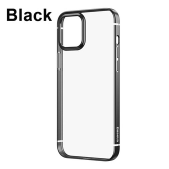 Baseus Plating Phone Case For iPhone 12 Pro 12 Mini Transparent Back Case For iPhone 12 Pro Max Soft TPU Case Cover Coque Shell