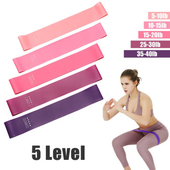 New Yoga Crossfit Resistance Bands 5 Level Rubber Training