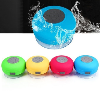 Go Play! - Portable Waterproof Wireless Mini Bluetooth Speakers Shower Handsfree Call Music Suction Mic for iPhone Cellphone Smartphone
