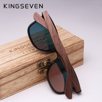 Walnuts - KINGSEVEN 2019 Mens Sunglasses Polarized Walnut Wood Mirror Lens Sun Glasses Women Brand Design Colorful Shades Handmade