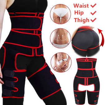 New Women High Waist Thigh Trimmer Neoprene Sweat Shapewear Slimming Leg Body Shapers Adjustable Waist Trainer Slimming Belt