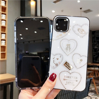 For Apple iphone 11 Case Luxury Diamond Glitter Love protective back cover