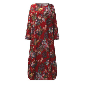 Casual loose Long Sleeve Floral dresses
