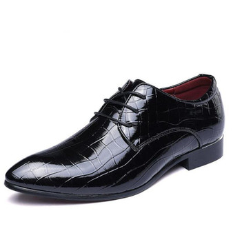 Dress Shoe - Pus Size Patent leather Business Pointed Toe Shoes