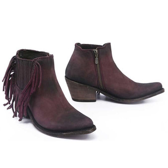 Women Vintage Zipper Tassel Ankle Boots