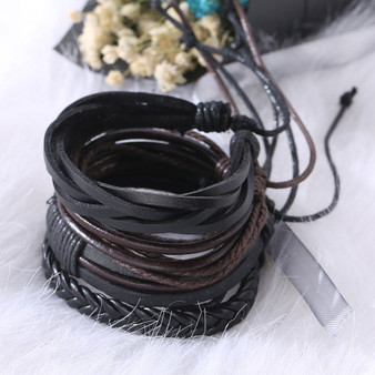 Classic Multi-Wrap Leather Bracelet
