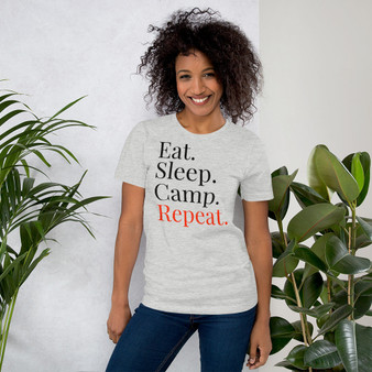 Eat. Sleep. Camp. Repeat. - T-Shirt