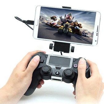 Plastic Clip-on Cell Mobile Phone Clamp Holder for PS4 Controller Android Phone