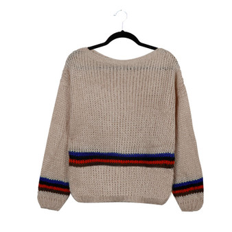 Casual Solid Color Paneled Loose Sweater