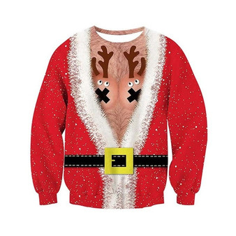 Christmas Sweater 3D Print Moon Holiday Party Sweatshirt