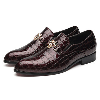 Luxury Crocodile Print  Oxfords Men's Dress Shoes