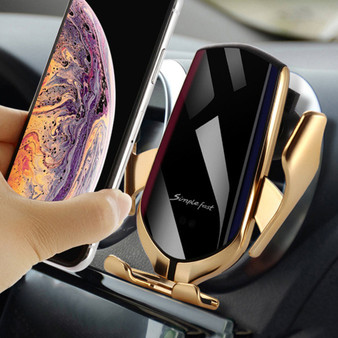 10W Automatic Clamping Wireless Car Charger