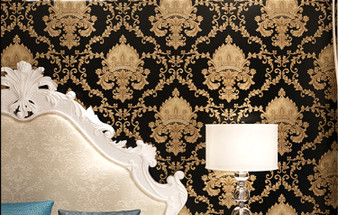 Black Gold Luxury embossed wallpaper