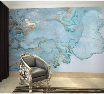3D Stereo Blue Texture Marble wallpaper design