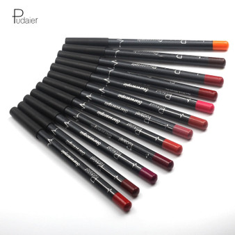 Pudaier 12Colors Lipliner Sof Texture Long Lasting Lip Liner