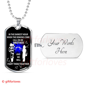 My Brother dog tag necklace - Son Goku vs Vegeta Fan Dragon :Idea Gift For Brother, Birthday Gift Ideas Brother, Best Gift For Brother, Jewelry For Brother, Christmas Gift For Brother 82ss