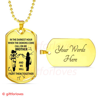 My Brother dog tag necklace - Son Goku vs Vegeta Fan Dragon :Idea Gift For Brother, Birthday Gift Ideas Brother, Best Gift For Brother, Jewelry For Brother, Christmas Gift For Brother 82so