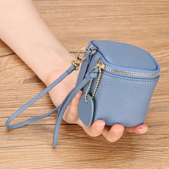 CICICUFF Ladies Genuine Leather Cosmetic Bag Fashion Cosmetic Case Makeup Bag Women Clutch Mini Toiletry Bag Cosmetic Pouch