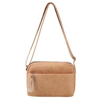 Ladies Hand Bags Solid Pure Crossbody Messenger Bag Fashion PU Leather Square High Capacity Portable Phone Shoulder Bag Bolsa #V