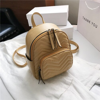 Pu Leature Women's Backpack Small Brand Design Female School Bag for Teenager Girls Cute Backpacks for Women 2020 Wholesale