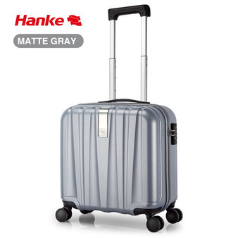 Hanke Business Travel Suitcase Carry On Luggage Hard Shell 100% PC Mute Spinner Wheels Rolling Luggage Boarding 16 18 Inch