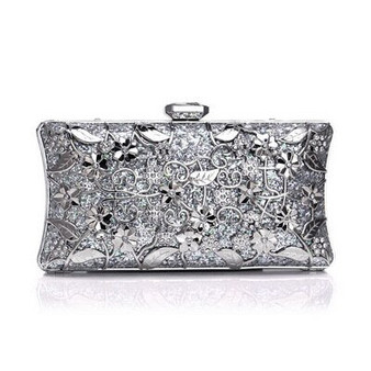 Sequined Diamonds Women Evening Bags Hollow Out Luxury Wedding Clutch Metal Small Shoulder Chain Handbags Wallets