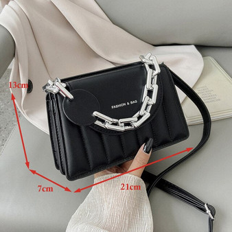 Elegant Female Chain Tote bag 2020 Fashion New High quality Leather Women's Designer Handbag Solid color Shoulder Messenger Bag