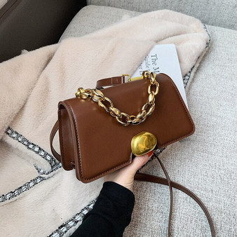 Square Chain Tote bag 2020 Fashion New High quality PU Leather Women's Designer Handbag Vintage Shoulder Messenger Bag Purses