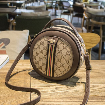 2020 New Fashion Mini Small Round Bag Shoulder Bag New Quality PU Leather Women's Handbag Crocodile Pattern Chain Messenger Bags