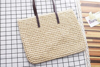 Bohemian Women Straw Beach Bag Large Ladies Handbag Summer Rattan Bags For Women 2018 Woven Handmade Travel Tote Bags Bolso W282