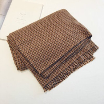 new arrival comfortable thick soft plaid big scarf warm temperamental fresh simple vintage high quality knit classical shawl