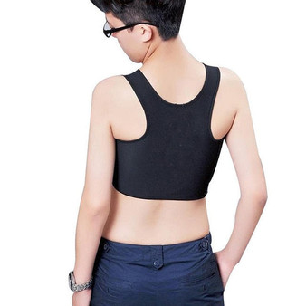 Casual Breathable Buckle Short Chest Breast Binder Trans Tops Tomboy Shaper Cosplay Vest Tank Tops