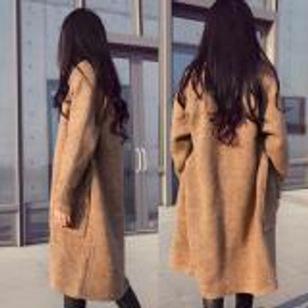 Women's Clothing Spring Autumn Winter Single Breasted Cashmere Knitted Long Cardigans Sweaters Coat