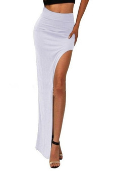 New Brand Designer summer Hot Sale 2016 Novelty  Sexy Women Skirt Lady Open Side Split Skirt High Waist Long Maxi Skirt
