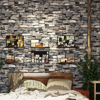 Vintage Stone brick wallpaper/3d wallpaper