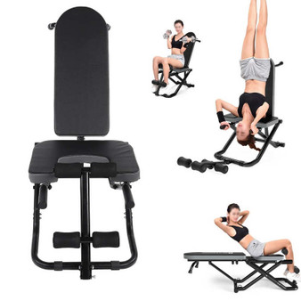 Home Use Multi-functional Fitness Yoga Inversion Table Chair Folding 150KG Heavy Duty Fitness Inversion Table Massage Tool