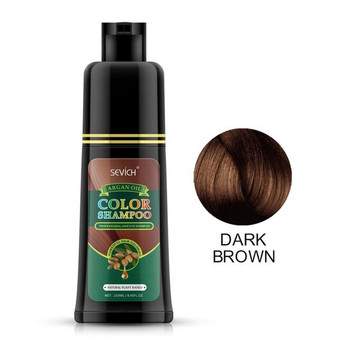 Sevich Black Hair Color Shampoo Instant Make Grey White Hair Darkening and Shiny Plant Essence Black Hair Color Dye Shampoo