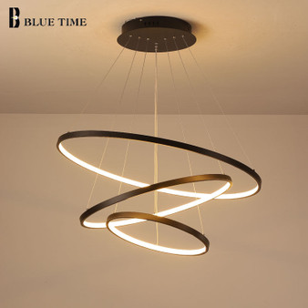 Lampara Colgante Modern LED Chandelier Hanging Lamp Rings Ceiling Chandelier Lighting For Living room Dining Room Light Fixtures