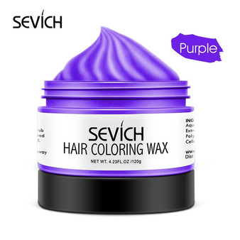 Sevich 9 colors Hair color wax Strong And Hold Unisex Hair Wax Black Color Hair Clay Temporary Hair Dye For Hair Styling