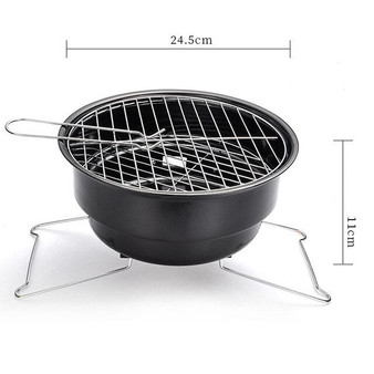 Enamel Portable Mini Ice Bag Barbecue Grill Insulation Ice Bag Coal Grill Household Outdoor Camping Portable bbq Round Grill