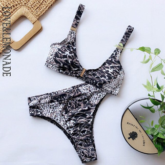 LOVE & LEMONADE Sexy High Waist Geometric Print Women'S Bikini LMSW16