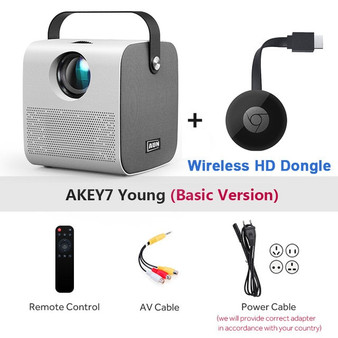 AUN MINI AKEY7 Young Projector, Native 1280*720P 2800 lumens, LED Proyector for Full HD 1080P, 3D Video Beamer Home Cinema.