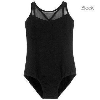 New Children Summer Sleeveless Gymnastics Ballet Dance Leotards Girls Kids Mesh Splice Pink Black Ballet Dancewear