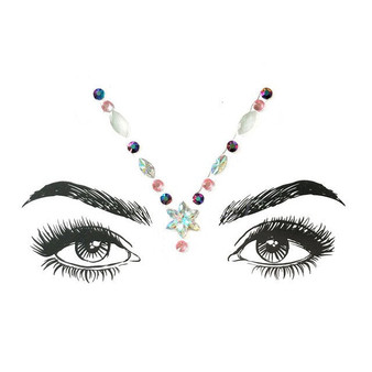 Bohemia Temporary Adhesive Face Jewels Sticker Festival Party Glitter Make Up Tribal Style 3D Crystal Gems Sequins Eye Stickers