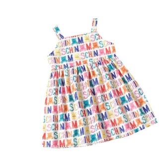 HIPAC Toddler Girls Princess Dress for Baby Kawaii Sleeveless Letter Printed 2020 Summer Dresses Kid Little Girl Clothing